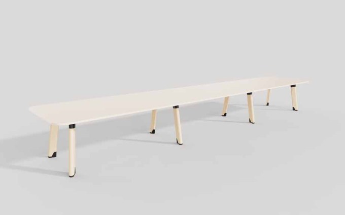 Diva 740mm 8 Leg Narrow_6000x1200mm_Ash Timber_Noir